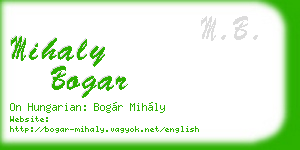 mihaly bogar business card
