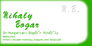 mihaly bogar business card